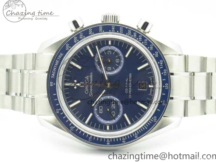 0514 SpeedMaster MoonWatch SS OMF 1:1 Best Edition Blue Dial On SS Bracelet A9300 V Casual 8088